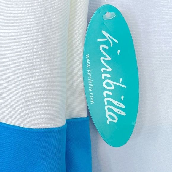 Kirribilla Lucy Dress. Blue and White. Silk Blend. Size 8. New With Tags. - Picture 4 of 11